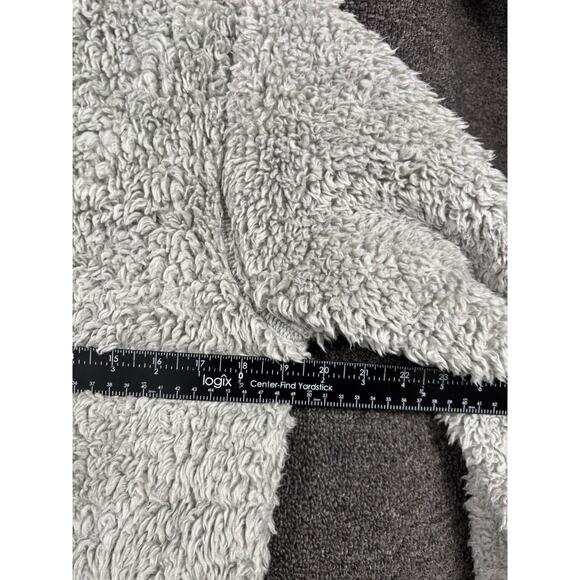 Southern Shirt Jacket Mens Small Gray Sherpa Fleece Full Zip Pockets Warm - Picture 6 of 7